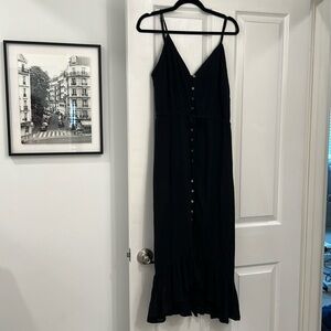 Rails black linen Frida midi dress, size small!